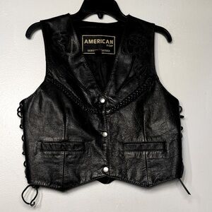 Genuine Women’s Vintage Leather Biker Vest